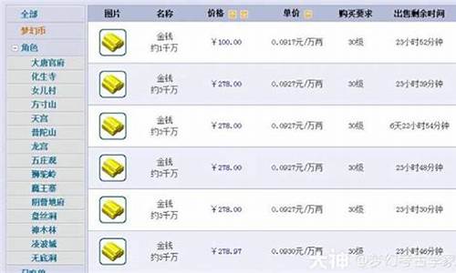 梦幻金价多少合理啊_2020梦幻西游金价比例查询